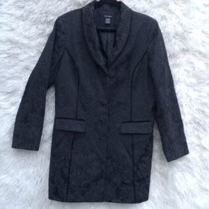 Field Manor Black Brocade Coat